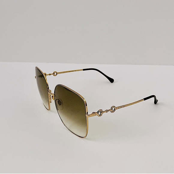 Gucci Horsebit Sunglasses w/ Brown Lenses - Picture 9 of 15